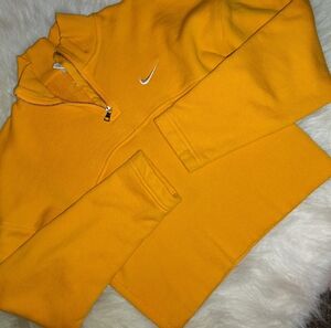 Nike Orange Sweatshirt with White Logo
